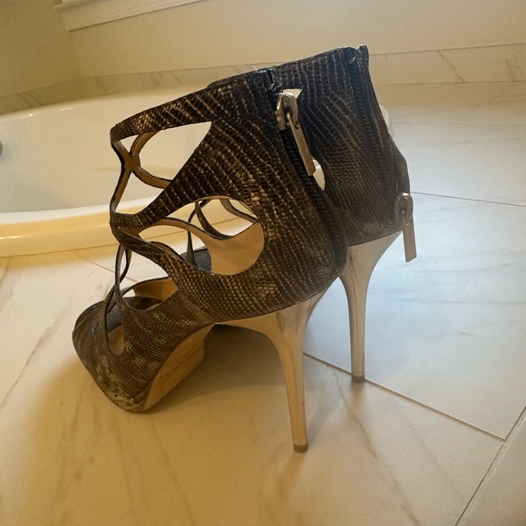 Jimmy Choo Two tone lizard sandals - Picture 5 of 5